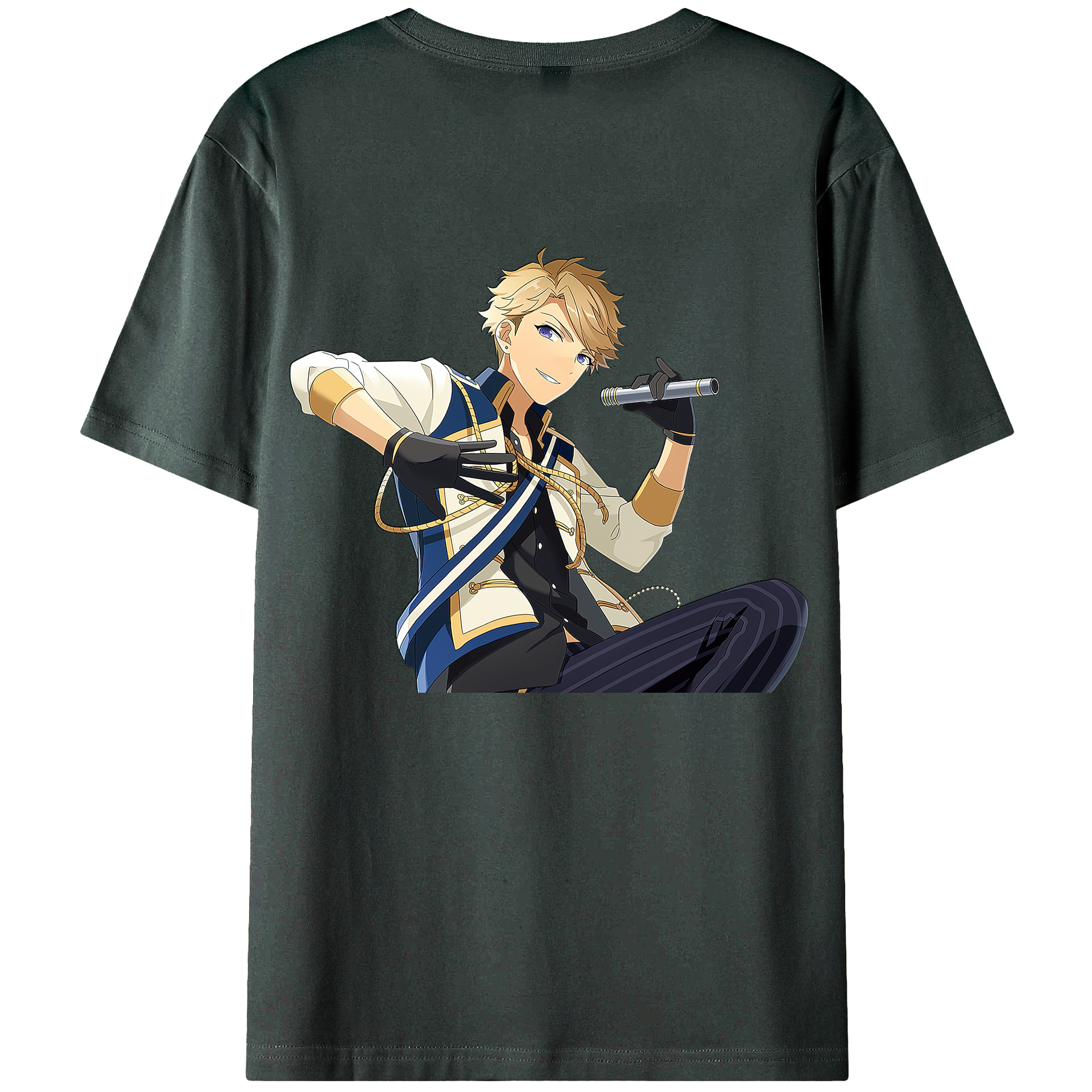 （画像用） あんさんぶるスターズ! Ensemble Stars 綿100％ メンズ半袖Tシャツ（バックプリント） 通気性